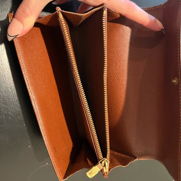 Louis Vuitton Bifold Long Gold Monogram Brown Snap Wallet Authentic Used - Picture 10 of 10